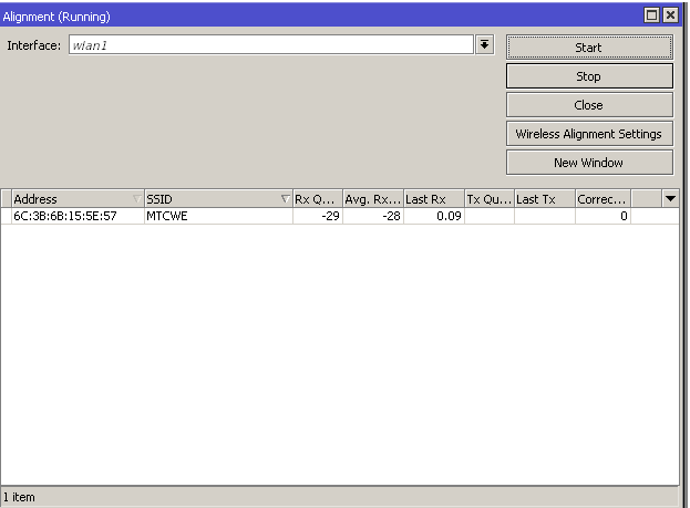 Mikrotik Wireless Alignment