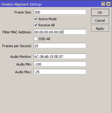 Mikrotik Wireless Alignment